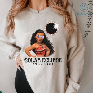 Disney Moana Solar Eclipse Shirt, Moana Png, Totality Png, Solar Eclipse 2024 Png, April 8Th 2024, Moon Astronomy Png