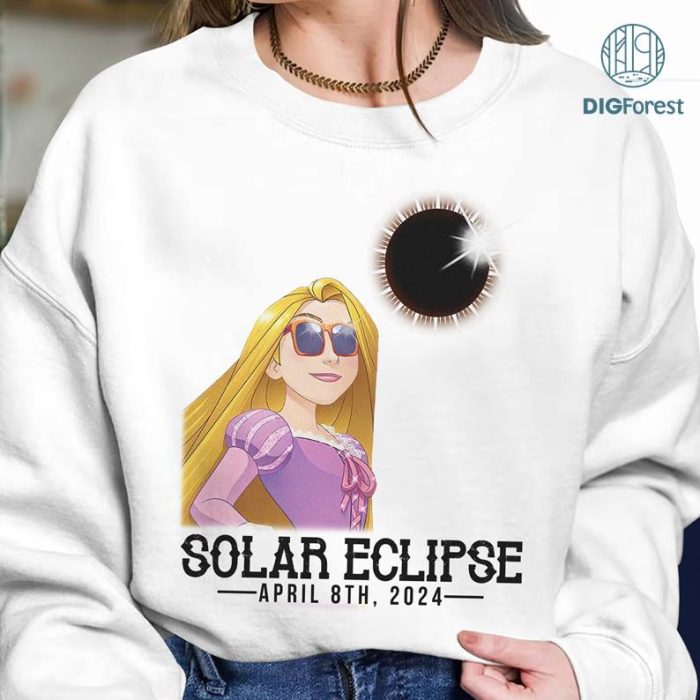 Disney Rapunzel Solar Eclipse PNG, Woody Shirt, Totality Shirt, Solar Eclipse 2024 Shirt, April 8Th 2024, Moon Astronomy Shirt