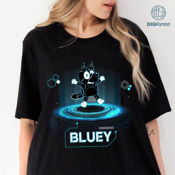 Bluey Tron Movie Shirt, Bluey Tron lightcycle shirt, Funny Bluey Shirt, Bluey Birthday Shirts Bluey Birthday Girl Boy T-Shirt Bluey Family