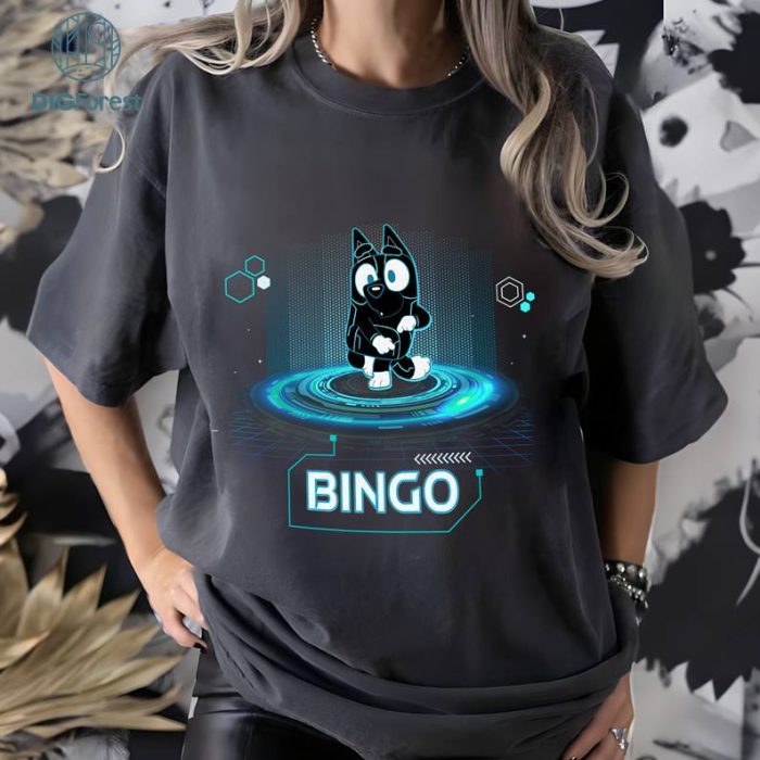 Bluey Tron Movie Shirt, Bluey Tron lightcycle PNG, Bluey Shirt, Bluey Birthday Shirts, Bluey Birthday Girl Boy T-Shirt Bluey Family Shirt