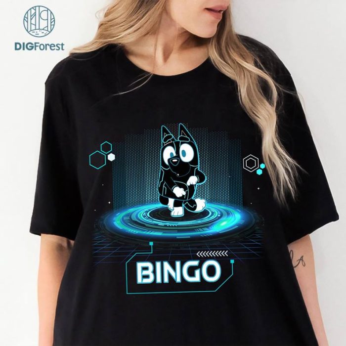 Bluey Tron Movie Shirt, Bluey Tron lightcycle PNG, Bluey Shirt, Bluey Birthday Shirts, Bluey Birthday Girl Boy T-Shirt Bluey Family Shirt