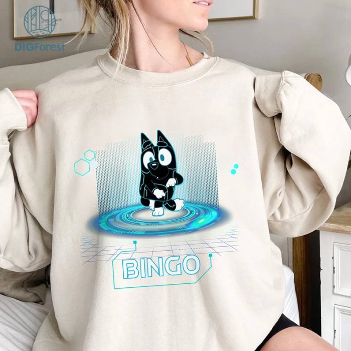 Bluey Tron Movie Shirt, Bluey Tron lightcycle PNG, Bluey Shirt, Bluey Birthday Shirts, Bluey Birthday Girl Boy T-Shirt Bluey Family Shirt