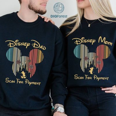 Disney Mickey Ears DisneyDad Scan For Payment Png, WDW Disneyland Family Vacation 2024, Mother's Day Png, Father's Day Gift, Digital Download