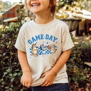 Bluey Baseball Gameday PNG | Bluey Game Day Shirt | Bluey Birthday Gifts | Bluey Kids Shirt | Bluey Birthday Shirt | Bluey Bingo Shirt
