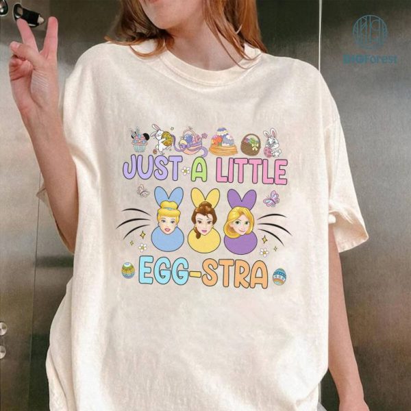 Disney Easter Princess Shirt, Watercolor Easter Bunny Sweatshirt, Princess Lover Tee, Easter Day Crewneck, Easter Eggs Gift, Happy Easter Day