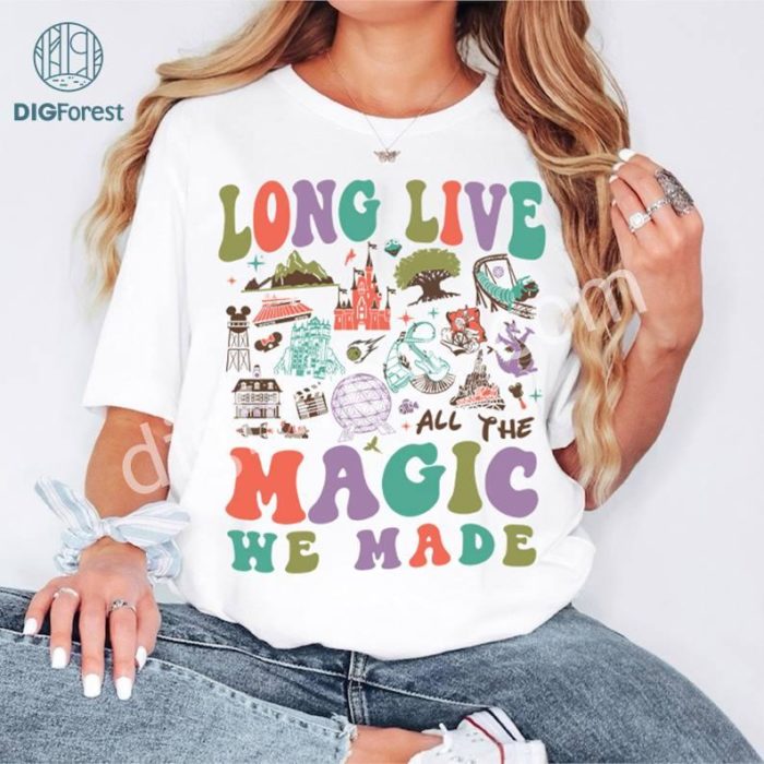 Disney Long Live All The Magic We Made Comfort Color Shirt, Disneyland Magic Castle Shirt, All The Magic, The 1971 Castle Shirt, Disneytrip Shirt - Image 3