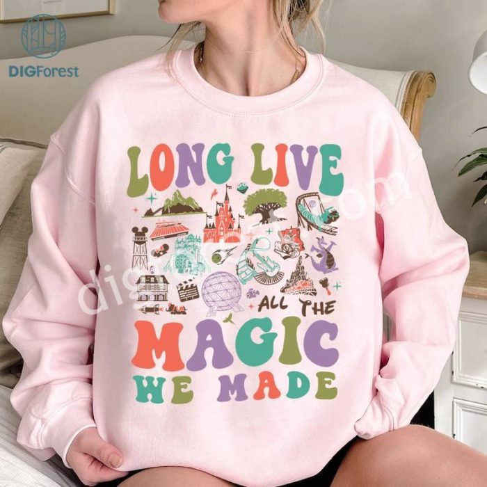 Disney Long Live All The Magic We Made Comfort Color Shirt, Disneyland Magic Castle Shirt, All The Magic, The 1971 Castle Shirt, Disneytrip Shirt - Image 2