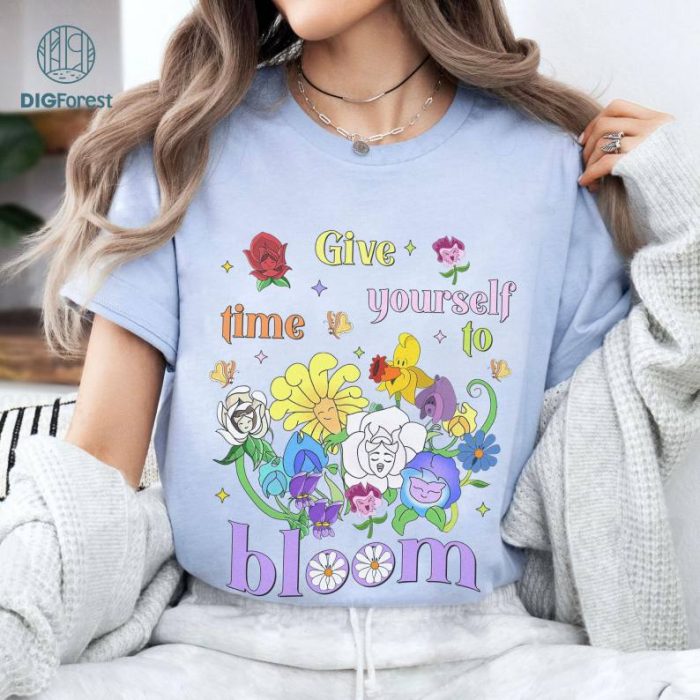 Disney Give Yourself Time To Bloom Alice In Wonderland Shirt, Disneyland Epcot International Flower & Garden Festival 2024 Shirt, Family Trip Shirt