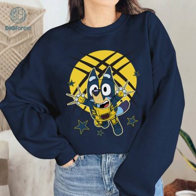 Bluey Wolverine Shirt | X-Men Wolverine Shirt | Bluey Superhero Shirt | Bluey Bandit Heeler Shirt | Bluey Family shirt | Bluey Cartoon Shirt