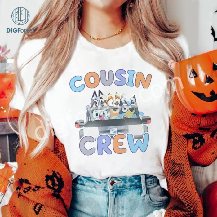 Bluey Matching Cousin Crew Tee | The Cousin Crew Of Bluey Shirt | Bluey Cousin Holiday Tee | Bluey Trendy Boys Cousin Crew Tee