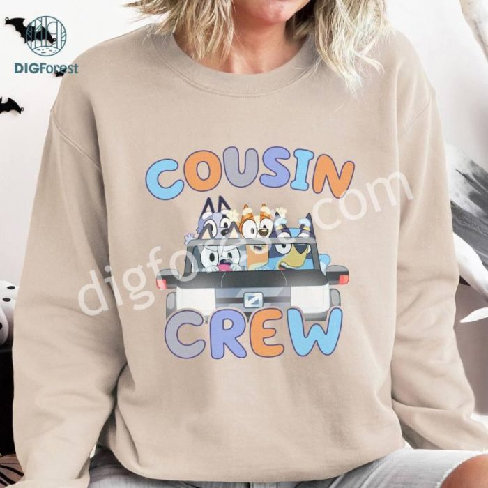 Bluey Matching Cousin Crew Tee | The Cousin Crew Of Bluey Shirt | Bluey Cousin Holiday Tee | Bluey Trendy Boys Cousin Crew Tee