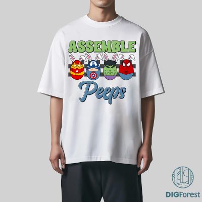 Easter Superman Chilling With My Peeps Shirt | Cute Easter Shirt for Boys | MCU Avengers Bunny Peeps Tee | Happy Easter PNG Design