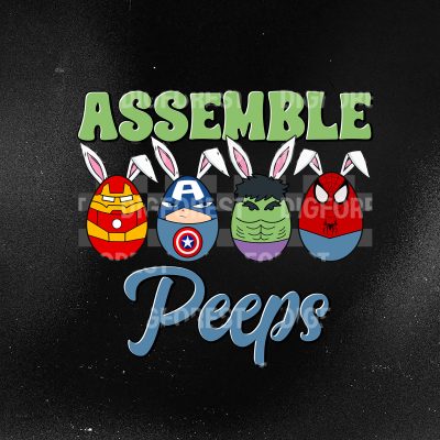 Easter Superman Chilling With My Peeps Shirt | Cute Easter Shirt for Boys | MCU Avengers Bunny Peeps Tee | Happy Easter PNG Design
