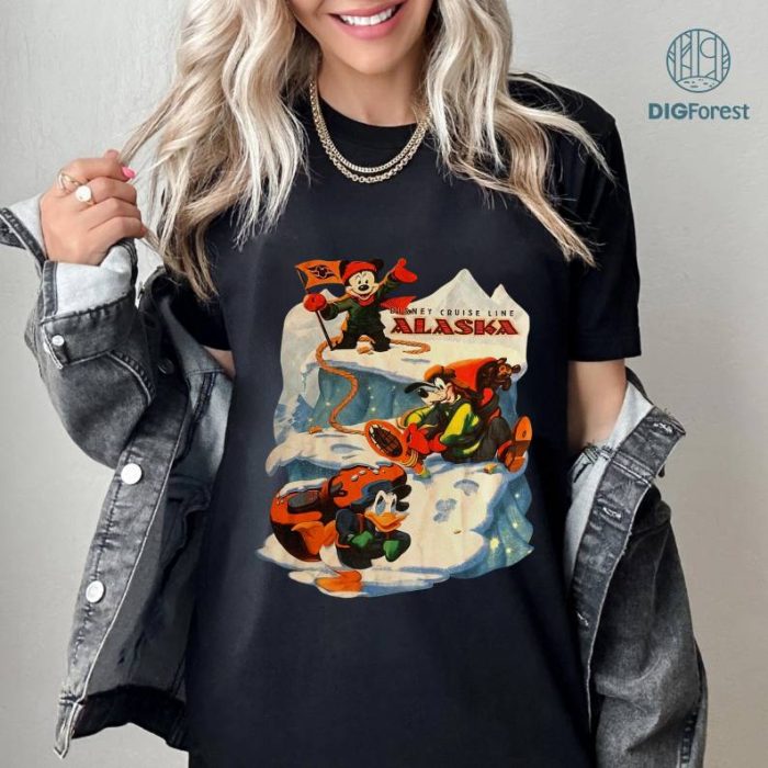 Disney Vintage Cruise Line Alaska Mickey Mouse Donald Duck T-shirt | Mickey And Friends Cruise Shirt | Magical Family Cruise Shirt