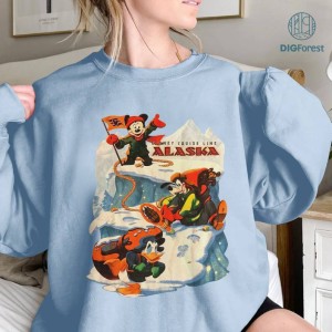 Disney Vintage Cruise Line Alaska Mickey Mouse Donald Duck T-shirt | Mickey And Friends Cruise Shirt | Magical Family Cruise Shirt