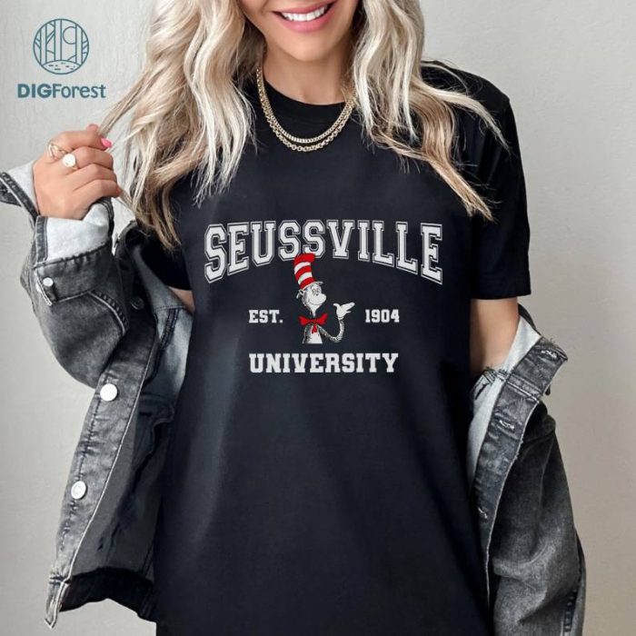 Suessville University School Sublimation PNG , Read across America| Teacher life shirt, School sublimation, Teacher png files