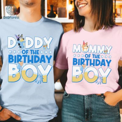 Bluey Mommy And Daddy Of The Birtthday Boy Bundle | Bluey Matching Family Birthday Party Shirt | Bluey And Bingo Birthday Shirt Bluey Mommy And Daddy Of The Birtthday Boy Bundle | Bluey Matching Family Birthday Party Shirt | Bluey And Bingo Birthday Shirt