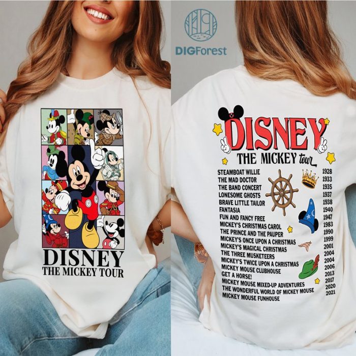 Disney Vintage Mickey Mouse Tour PNG, The Mickey Tour Shirt, Disneyland Mickey Tour Shirt, Mickey Birthday Shirt, Birthday Gifts