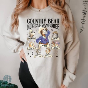 Vintage Country Bear Jamboree Musical Characters Group T-shirt, Disneyland Country Bear Poster PNG, Disneyland Family Vacation 2024 Trip