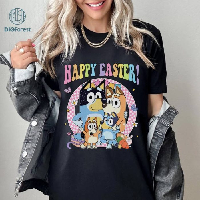 Bluey Family Easter Shirts, Bluey Bingo Easter Shirt, Bluey Easter Eggs Shirt, Bluey Family Matching Shirt, Bluey Easter Gifts