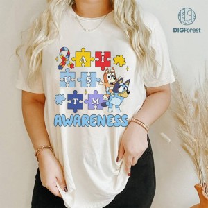 Bluey Autism Awareness Shirt, Bluey Family Shirt, Autism Mom Shirt, Accept Understand Love, Awareness Shirt, Puzzle Shirt, Autism Shirt