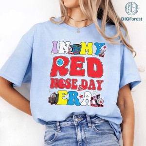 Disney Thomas And Friends Red Nose Day 2024 Png, Thomas And Friends Red Nose Day T-Shirt, Mario Red Nose Shirt, Mario Luigi Princess Peach Shirt, Mario Family Shirt