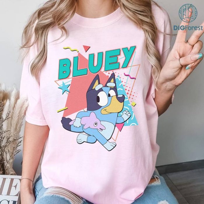 Bluey Run Kids Shirt Runnig On Bluey Shirt Bluey Bingo Birthday PNG Rad Dad Bluey T-Shirt Bluey Birthday Girl Boy Bluey Family Shirts