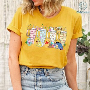 Disney Retro Pooh and Friends Obsessive Cup Disorder Easter PNG| Winnie The Pooh Easter Day Shirt Disneyland Easter Bunny Shirt