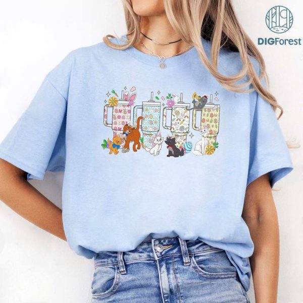 Disney Retro Marie Cat Obsessive Cup Disorder Easter PNG | The Aristocats Easter Day Shirt Disneyland Easter Bunny Shirt