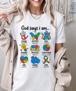 Disney Stitch God Says I Am Autism Shirt, Stitch Autism Awareness Shirt, God Says I am Shirt, Autism Boy Girl Shirt, Autism Kids Shirt