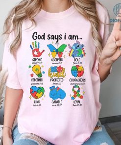 Disney Stitch God Says I Am Autism Shirt, Stitch Autism Awareness Shirt, God Says I am Shirt, Autism Boy Girl Shirt, Autism Kids Shirt