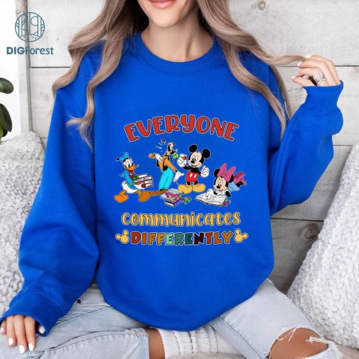 Disney Everyone Communicates Differently Shirt, Disneyland Speech Therapy Shirt, Speech Language, Special Education Shirt, Gift For Teacher