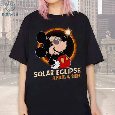 Disney Mickey Total Solar Eclipse PNG, Mickey Solar Eclipse Shirt, Totality Shirt, Solar Eclipse 2024 Shirt, April 8Th 2024, Moon Astronomy Shirt