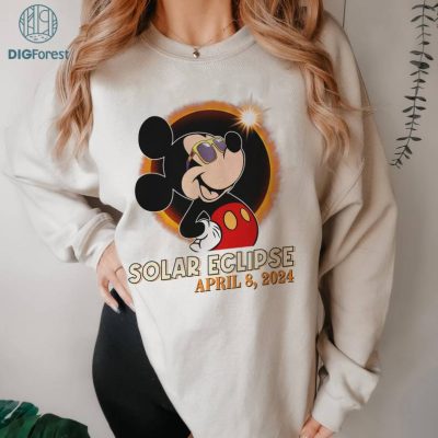 Disney Mickey Total Solar Eclipse PNG, Mickey Solar Eclipse Shirt, Totality Shirt, Solar Eclipse 2024 Shirt, April 8Th 2024, Moon Astronomy Shirt