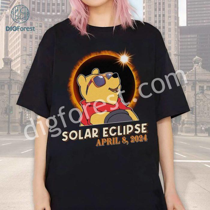 Disney Winnie Pooh Total Solar Eclipse PNG, Winnie the Pooh Shirt, Totality Shirt, Solar Eclipse 2024 Shirt, April 8Th 2024, Moon Astronomy Shirt