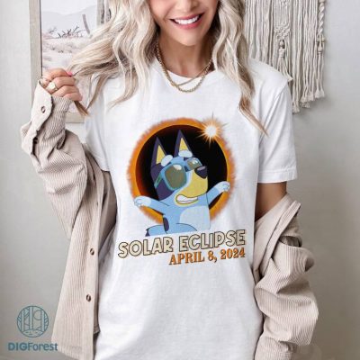 Bluey Total Solar Eclipse PNG, Bluey Shirt, Totality Shirt, Solar Eclipse 2024 PNG, April 8Th 2024, Moon Astronomy Shirt