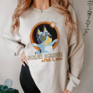 Bluey Total Solar Eclipse PNG, Bluey Shirt, Totality Shirt, Solar Eclipse 2024 PNG, April 8Th 2024, Moon Astronomy Shirt