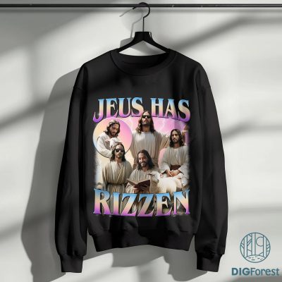 Jesus Has Rizzen Shirt | Vintage 90s Graphic Tee | Funny Christian Shirt | Distressed Oversized Bootleg Tee | Gift for Him