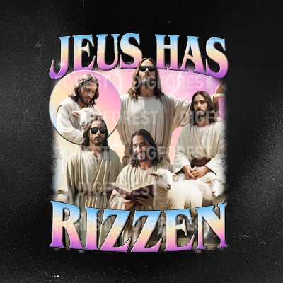 Jesus Has Rizzen Shirt | Vintage 90s Graphic Tee | Funny Christian Shirt | Distressed Oversized Bootleg Tee | Gift for Him