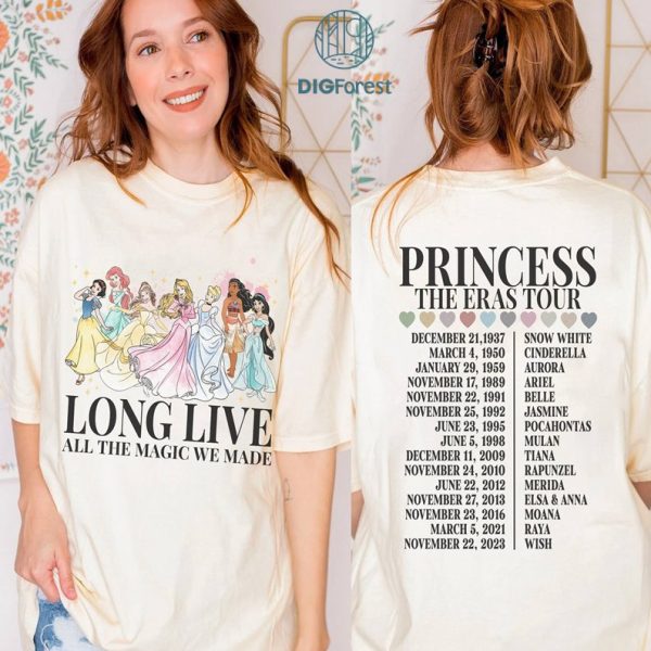 Disney Long Live All The Magic We Made Princess Eras Tour PNG| Princess ...