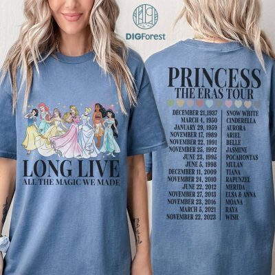 Disney Long Live All The Magic We Made Princess Eras Tour PNG| Princess Birthday | Cinderella Belle Ariel Princess Shirt | Disneyland Trip Shirt Disney Long Live All The Magic We Made Princess Eras Tour PNG| Princess Birthday | Cinderella Belle Ariel Princess Shirt | Disneyland Trip Shirt