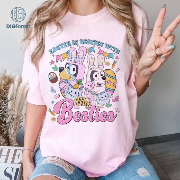 Bluey Bingo Easter Shirt, Bluey Easter Crew Shirt, Bluey Happy Easter Shirt, Easter Bunnies Shirt, Bluey Easter Gift For Boys Girls