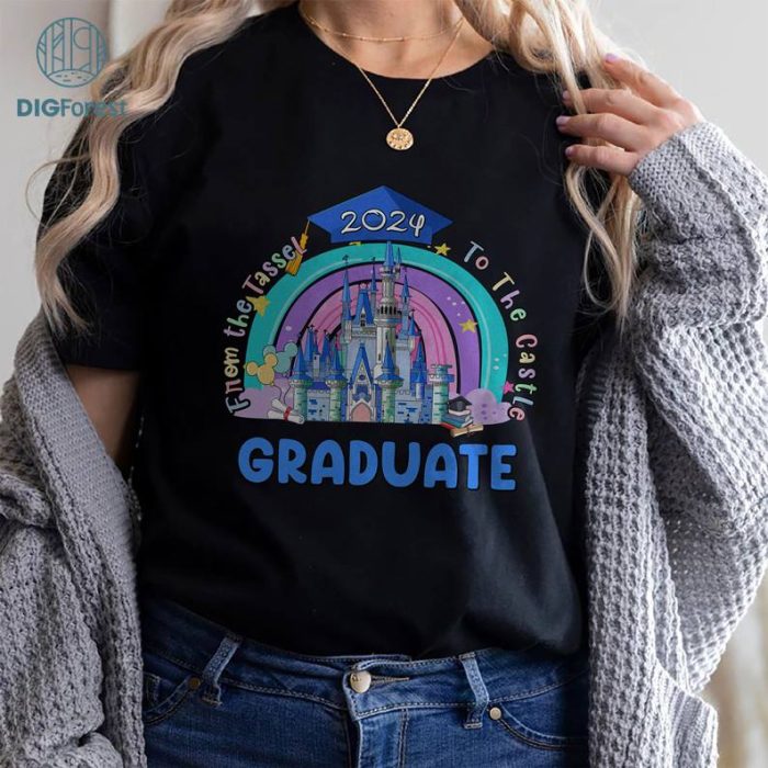 Disney From The Tassel To The Castle 2024 Shirt | Graduate Disneyland Shirt | Magical Castle Shirt | Graduation Shirts | Class Of 2024