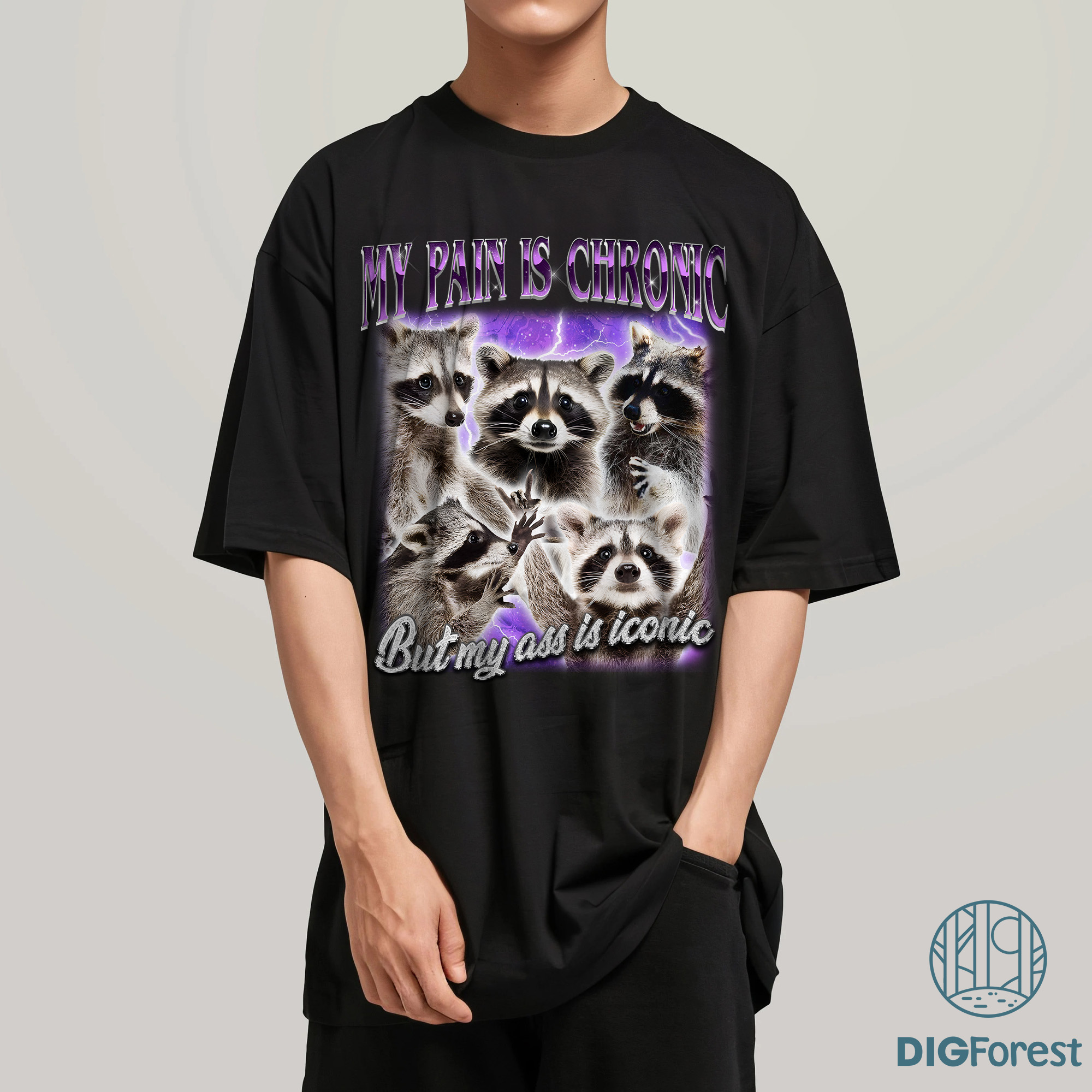 My Pain Is Chronic Raccoon Vintage Bootleg Shirt, Funny 90s Retro Raccoon T Shirt, Weird T Shirt, Meme T Shirt, Trash Possums Shirt My Pain Is Chronic Raccoon Vintage Bootleg Shirt, Funny 90s Retro Raccoon T Shirt, Weird T Shirt, Meme T Shirt, Trash Possums Shirt