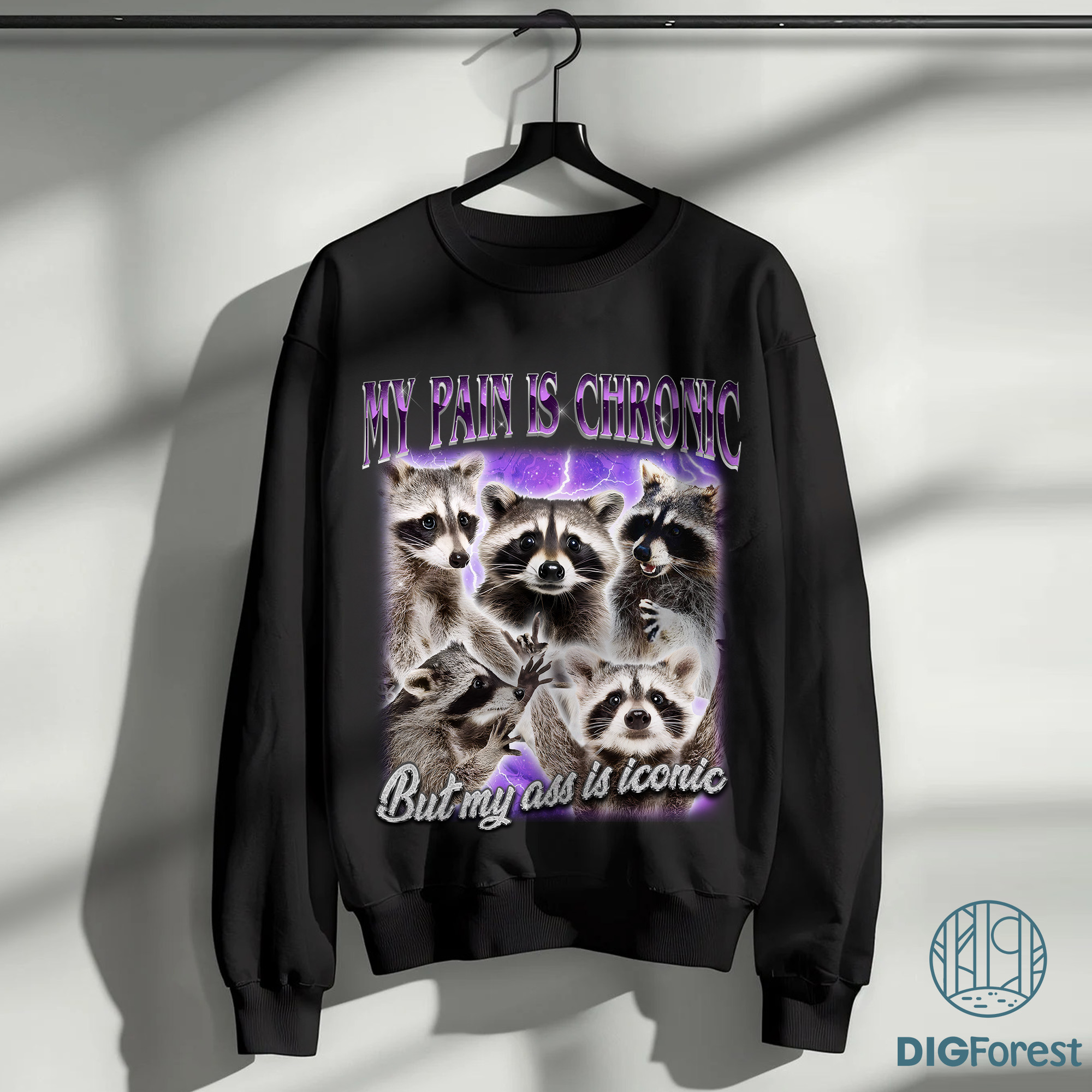 My Pain Is Chronic Raccoon Vintage Bootleg Shirt, Funny 90s Retro Raccoon T Shirt, Weird T Shirt, Meme T Shirt, Trash Possums Shirt My Pain Is Chronic Raccoon Vintage Bootleg Shirt, Funny 90s Retro Raccoon T Shirt, Weird T Shirt, Meme T Shirt, Trash Possums Shirt