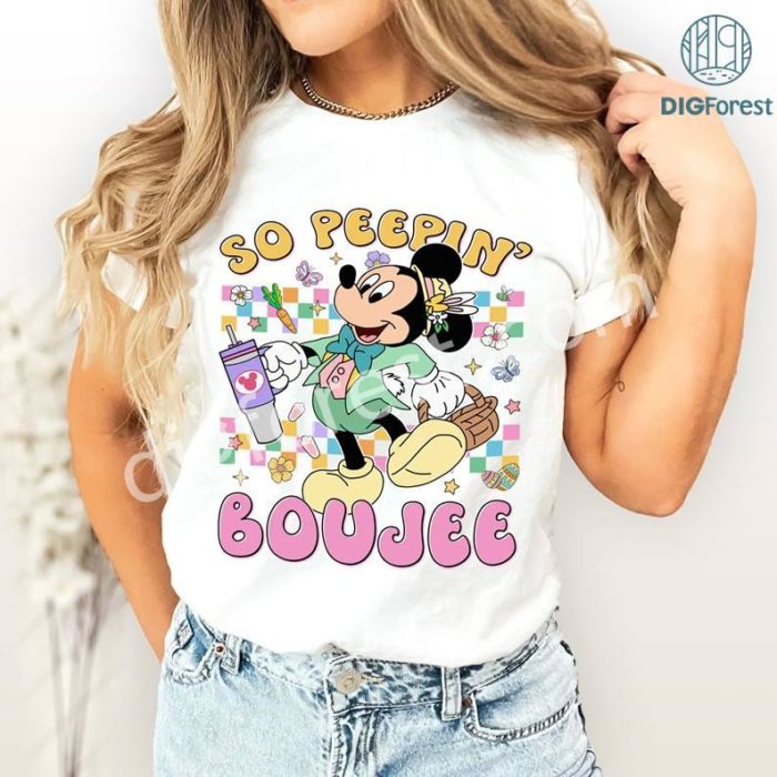 Disney Mickey Mouse So peeping Boujee Easter Day Shirt Mickey Minnie Bunny Easter Shirt | Disneyland Happy Easter Day Shirt