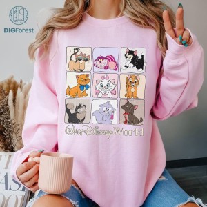 Disney The Aristocats Characters PNG | Magic Kingdom Aristocats Shirt | Meowy Shirt | Marie Berlioz Aristocats Party | Cat Lovers Gift