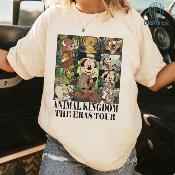 Disney Vintage Mickey And Friends Animal Kingdom The Eras Tour Png, Retro Mouse And Friends | Animal Kingdom Shirt | Family Safari Trip 2024 Png