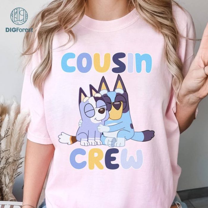 Bluey Cousin Crew Shirt | Bluey Bingo Shirt | Bluey Family Shirts | Bluey Birthday Shirt | Heeler Family Tee Muffin Shirt