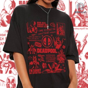 Deadpool 3 Doodle Art PNG, Deadpool Wade Wilson Shirt, Deadpool Movie Shirt, Ryan Reynolds Hugh Jackman Shirt, Superhero X-Men Shirt